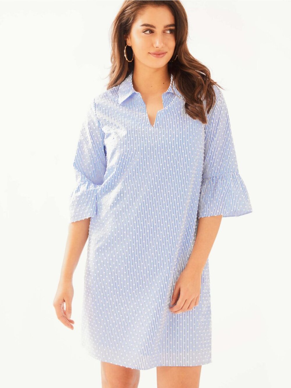 Lilly Pulitzer Ginger Striped Tunic Shirtdress Size 14 NWOT